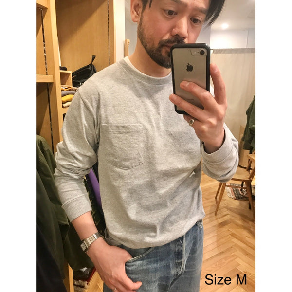 Hanes L/S Crew Neck T-Shirt with Pocket