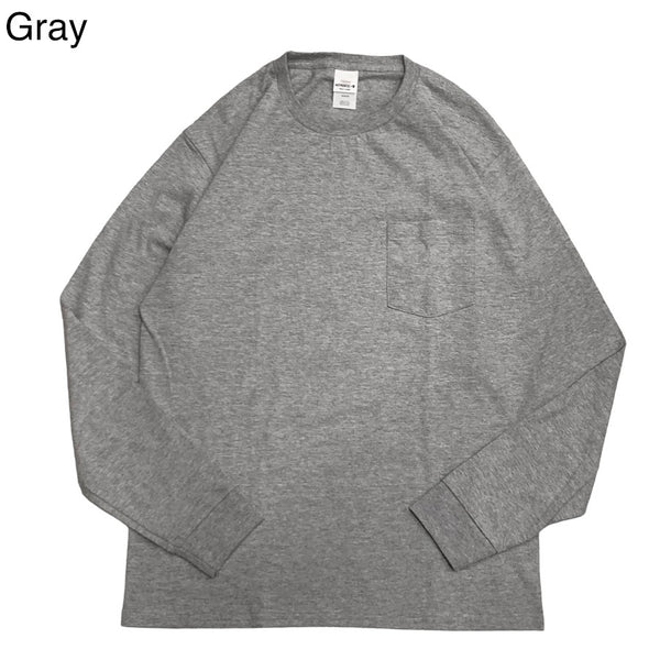 Hanes L/S Crew Neck T-Shirt with Pocket