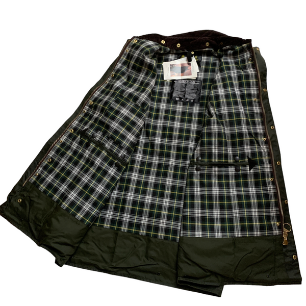 90's Dead Stock 3 Crest Vintage Barbour "Border" Sage (Size : 46)