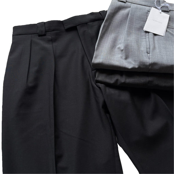 Berwich "Lucano" 2 pleated front Technical Wool Trousers Made in Italy