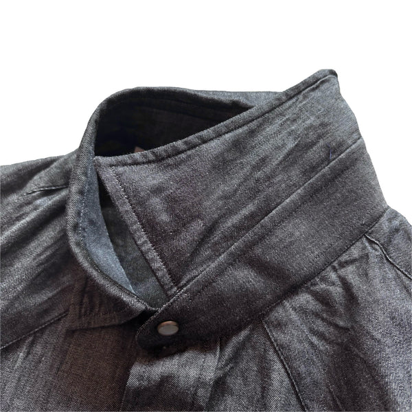Salvatore Piccolo "Black Chambray Western Shirt" Made in Italy