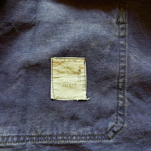 40-50's Vintage LFB(London Fire Brigade) Blue Drill Jacket / 1