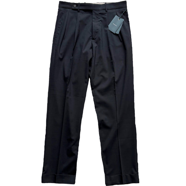 Berwich "Ardbeg" 2 pleated front Technical Wool Trousers Made in Italy