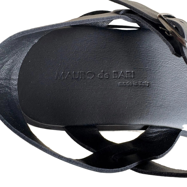 MAURO de BARI made in Italy Side Buckle Leather Sandal