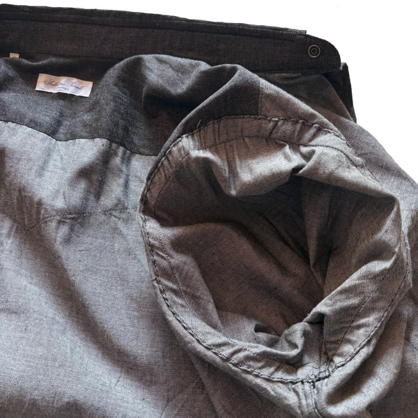 Salvatore Piccolo "Black Chambray Western Shirt" Made in Italy