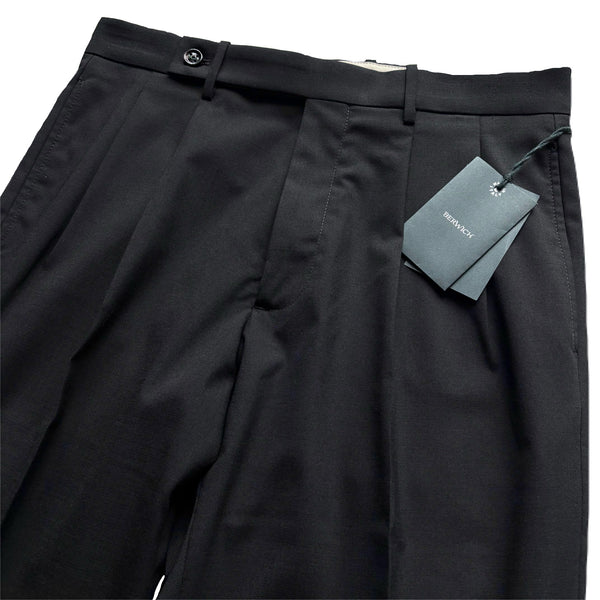 Berwich "Ardbeg" 2 pleated front Technical Wool Trousers Made in Italy