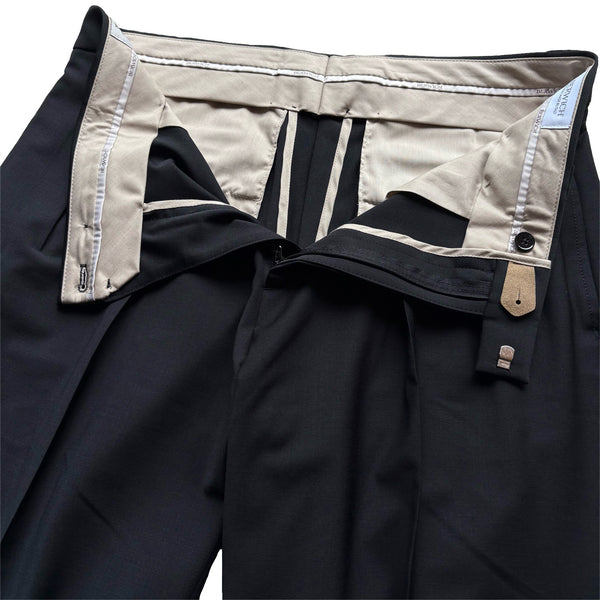 Berwich "Lucano" 2 pleated front Technical Wool Trousers Made in Italy