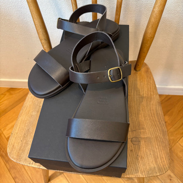 MAURO de BARI made in Italy Side Buckle Leather Sandal