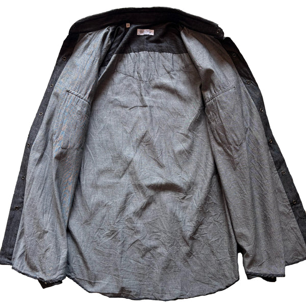 Salvatore Piccolo "Black Chambray Western Shirt" Made in Italy