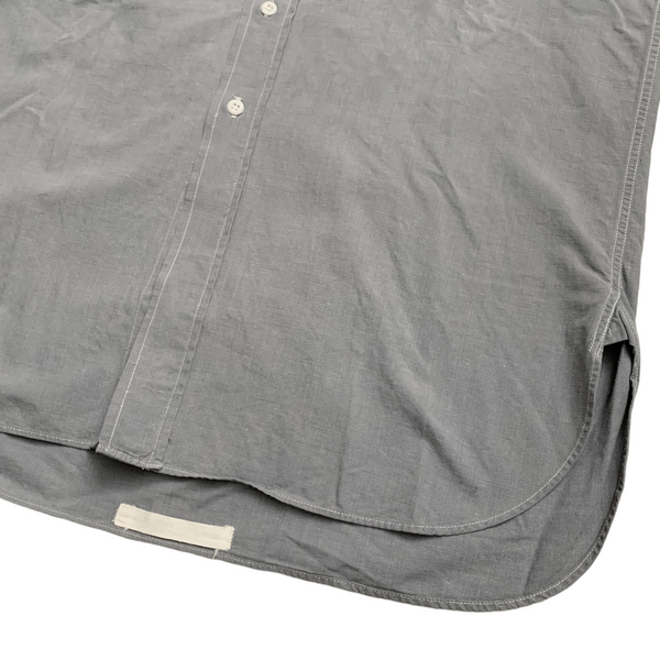 50's Vintage RAF(Royal Air Force) Pin Check Collarless Shirt