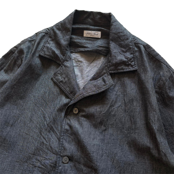 Salvatore Piccolo "Black Chambray Shirt Jacket" made in ITALY