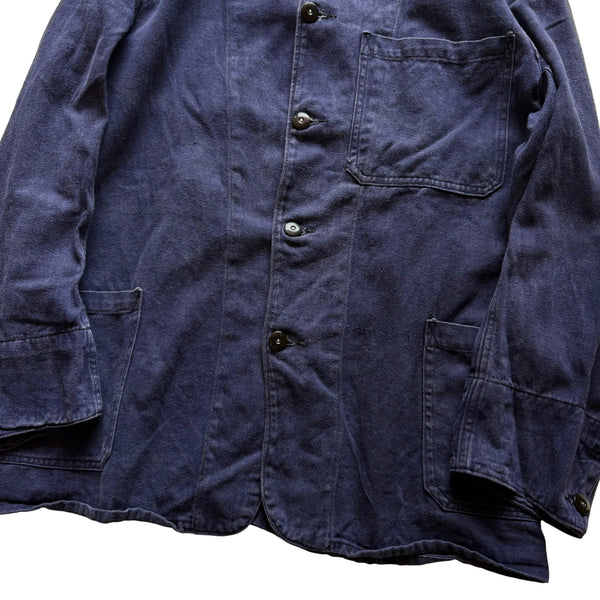 40-50's Vintage LFB(London Fire Brigade) Blue Drill Jacket / 1