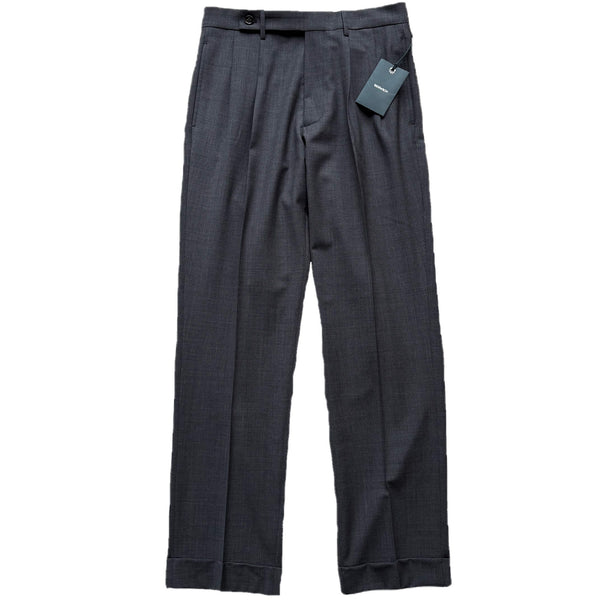 Berwich "Ardbeg" 2 pleated front Technical Wool Trousers Made in Italy