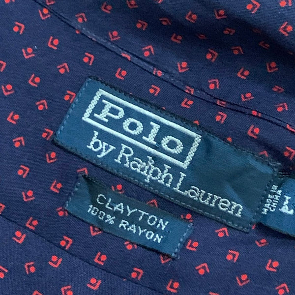Old Ralph Lauren "CLAYTON 100% Rayon" Short Sleeve Open Collar Shirts
