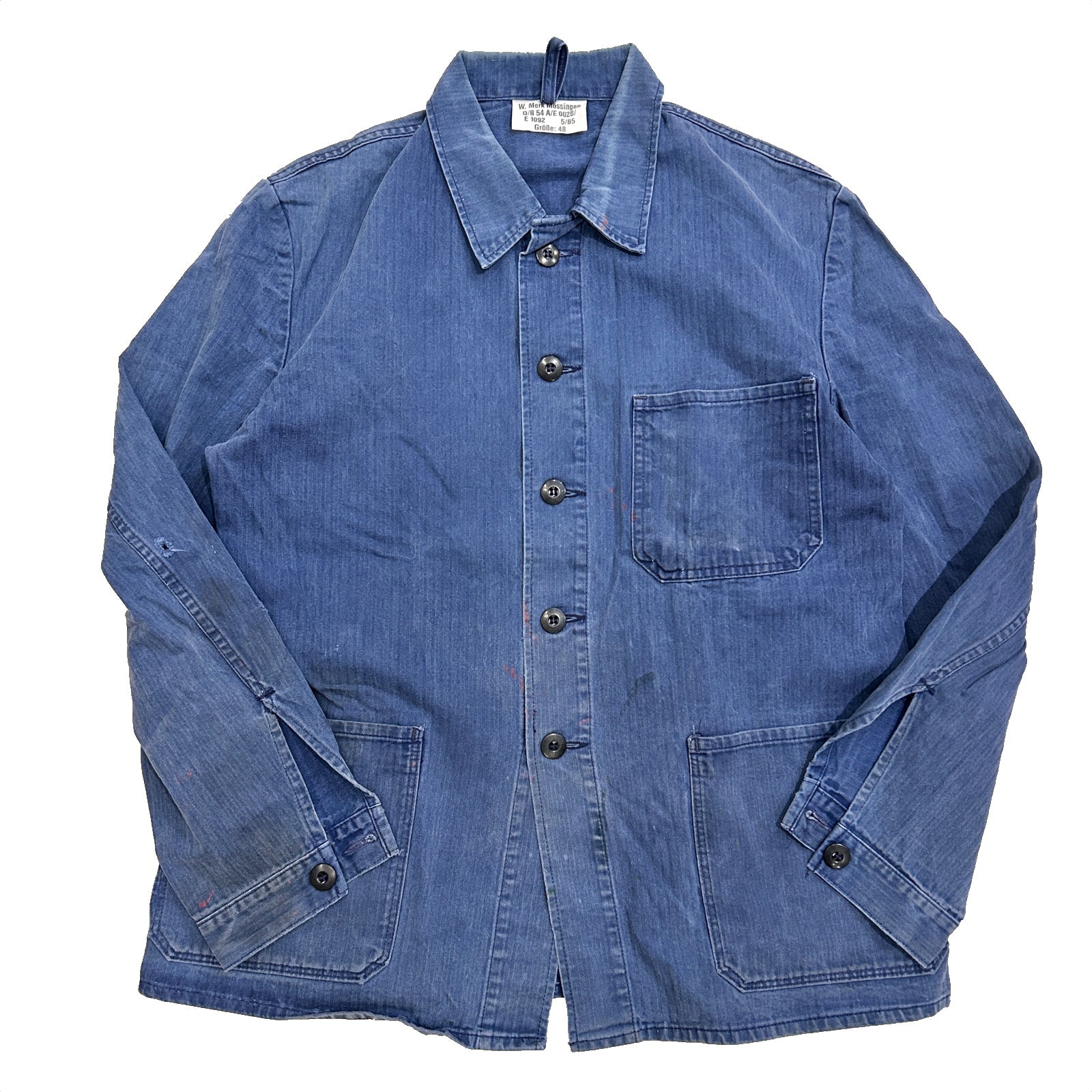 80s Vintage German Military HBT work Jacket / size 48