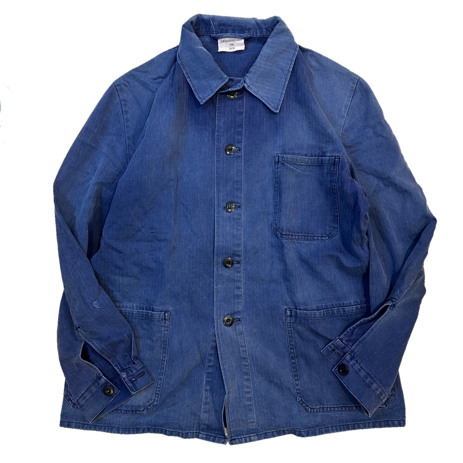 80s Vintage German Military HBT work Jacket / size 50