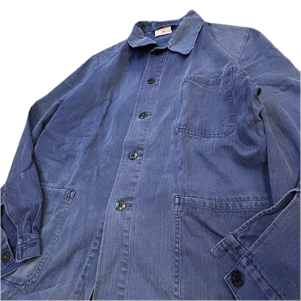 80s Vintage German Military HBT work Jacket / size 50
