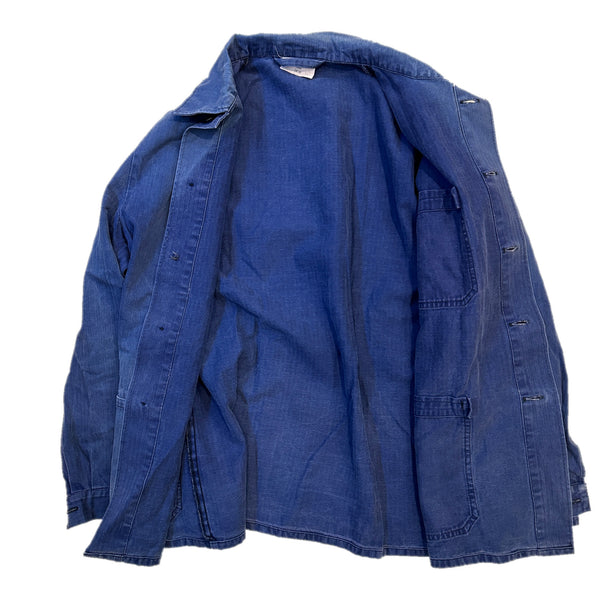 80s Vintage German Military HBT work Jacket / size 50