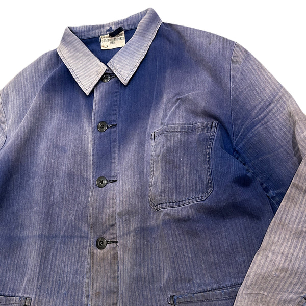 80s Vintage German Military HBT work Jacket / size 54