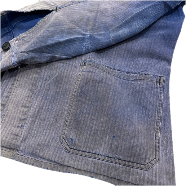 80s Vintage German Military HBT work Jacket / size 54