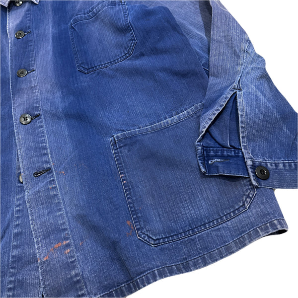 80s Vintage German Military HBT work Jacket / size 56