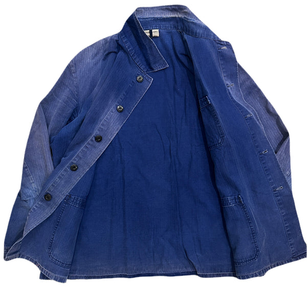 80s Vintage German Military HBT work Jacket / size 56