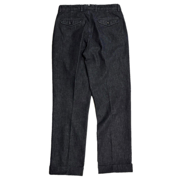 Berwich "Ardbeg" Black Denim Trousers Made in Italy