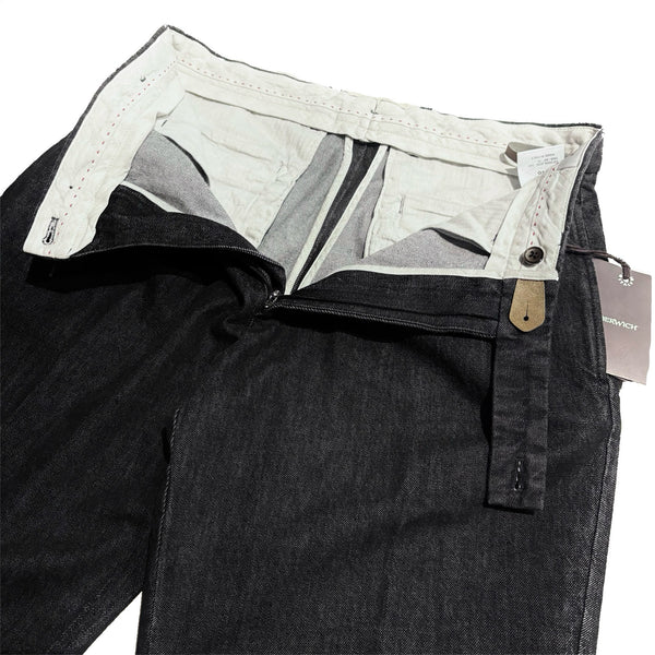 Berwich "Ardbeg" Black Denim Trousers Made in Italy