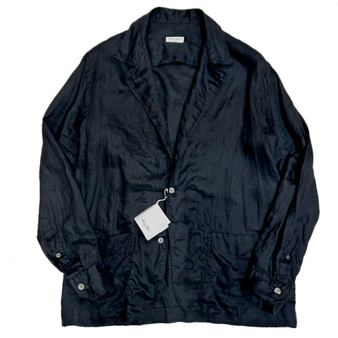 Salvatore Piccolo "Shirt Jacket / Black Linen" made in Italy
