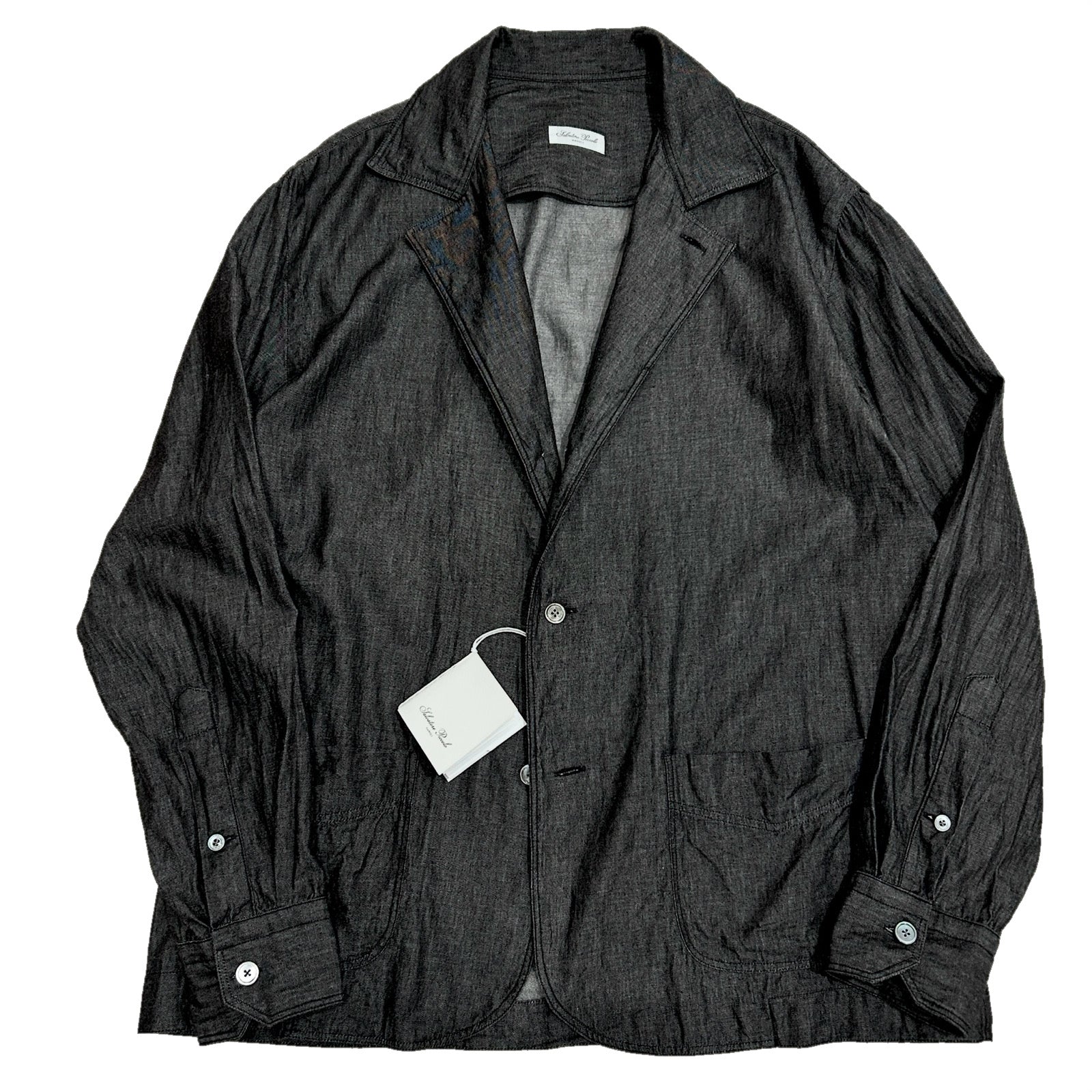 Salvatore Piccolo "Shirt Jacket / Black Chambray" made in Italy