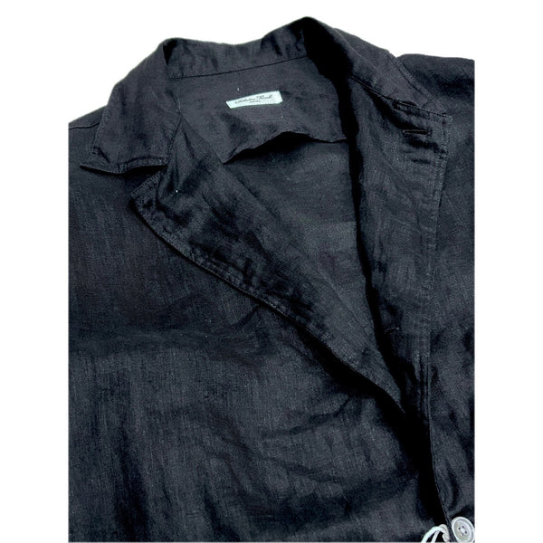 Salvatore Piccolo "Shirt Jacket / Black Linen" made in Italy