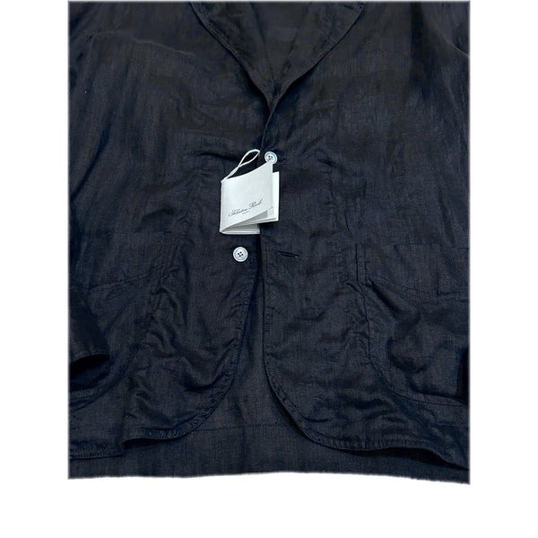 Salvatore Piccolo "Shirt Jacket / Black Linen" made in Italy