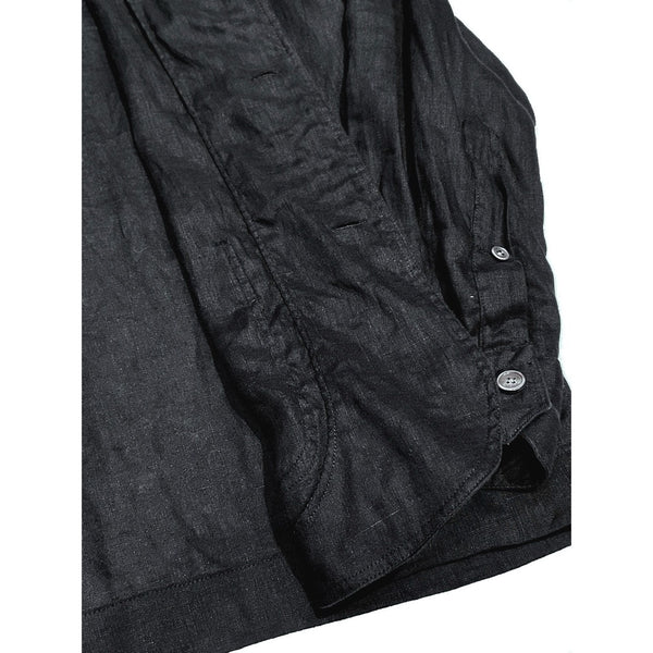 Salvatore Piccolo "Shirt Jacket / Black Linen" made in Italy