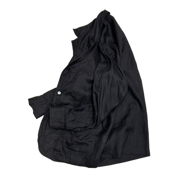 Salvatore Piccolo "Shirt Jacket / Black Linen" made in Italy