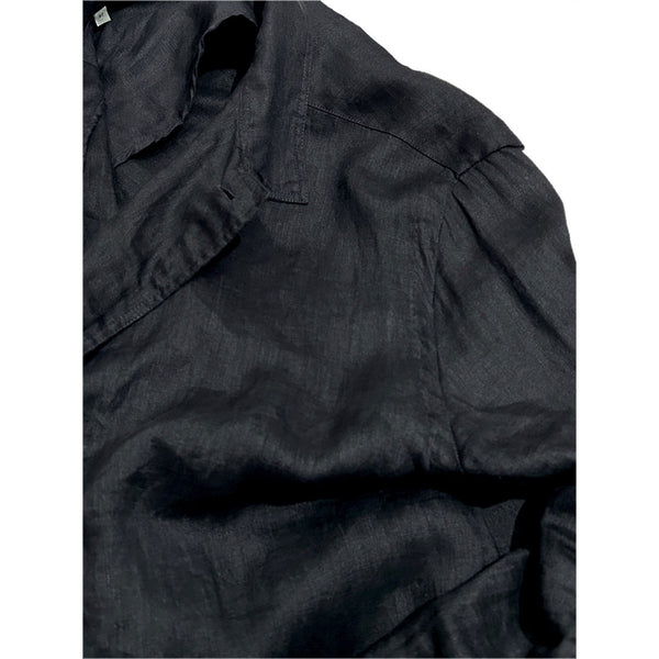Salvatore Piccolo "Shirt Jacket / Black Linen" made in Italy