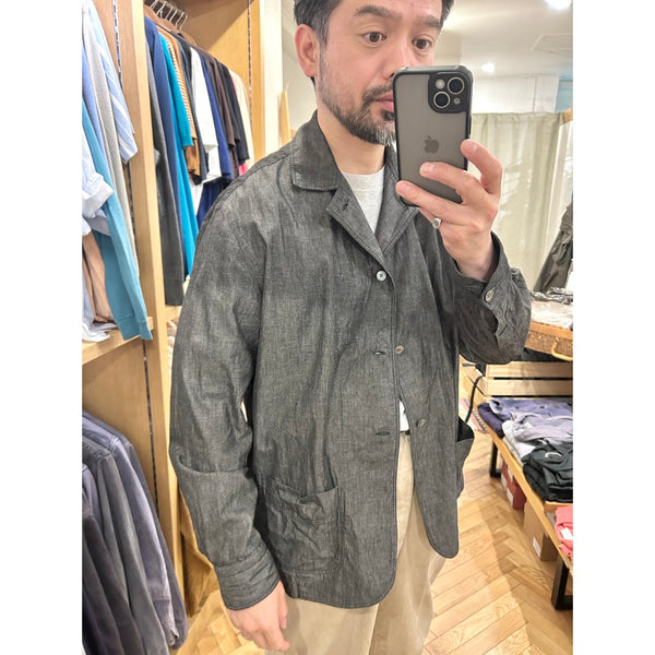 Salvatore Piccolo "Black Chambray Shirt Jacket" made in ITALY