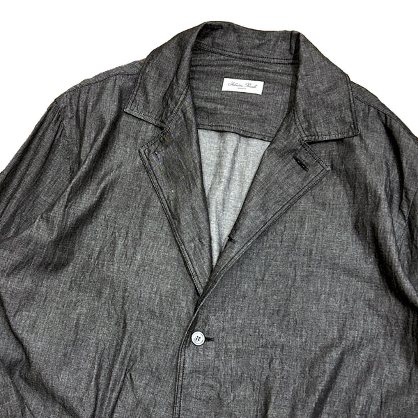 Salvatore Piccolo "Black Chambray Shirt Jacket" made in ITALY