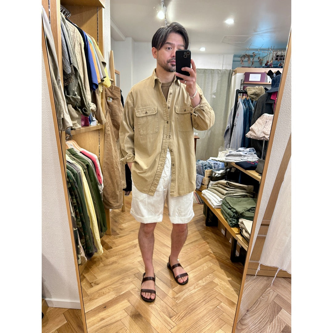 【希少】 RALPH LAUREN ネルシャツ ベージュ Whitfield 古着 Polo Ralph Lauren 「WHITFIELD CLASSIC FIT」 チェック