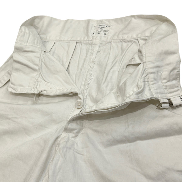 50s Vintage Royal Navy White Drill Short