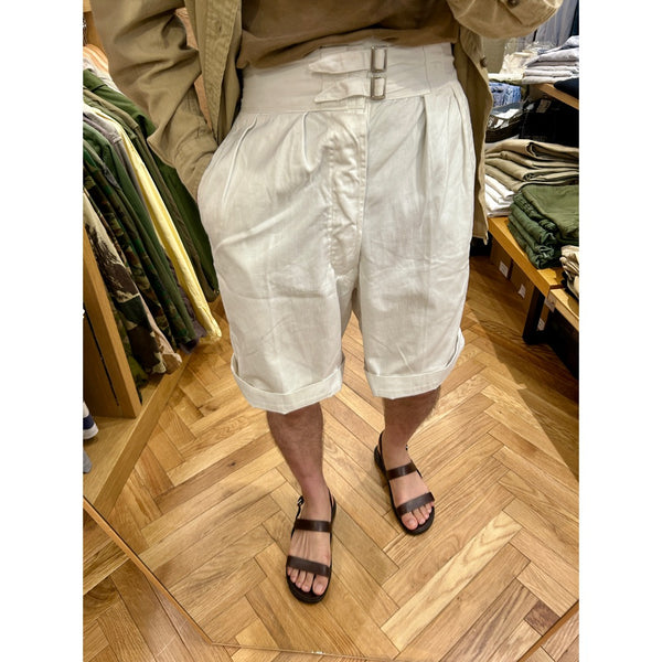 50s Vintage Royal Navy White Drill Short