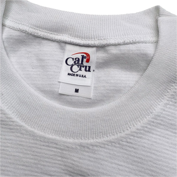 Calcru wht x wht Micro stripe T Shirt Made in USA