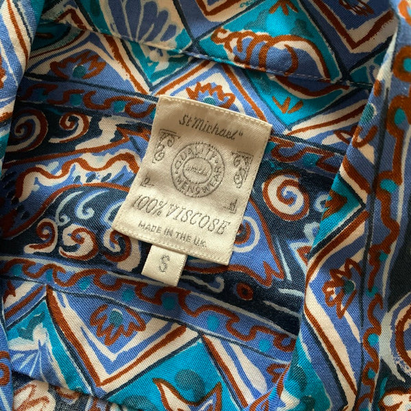 Vintage St.Michael "Made in UK" Viscose Leiusure Shirt