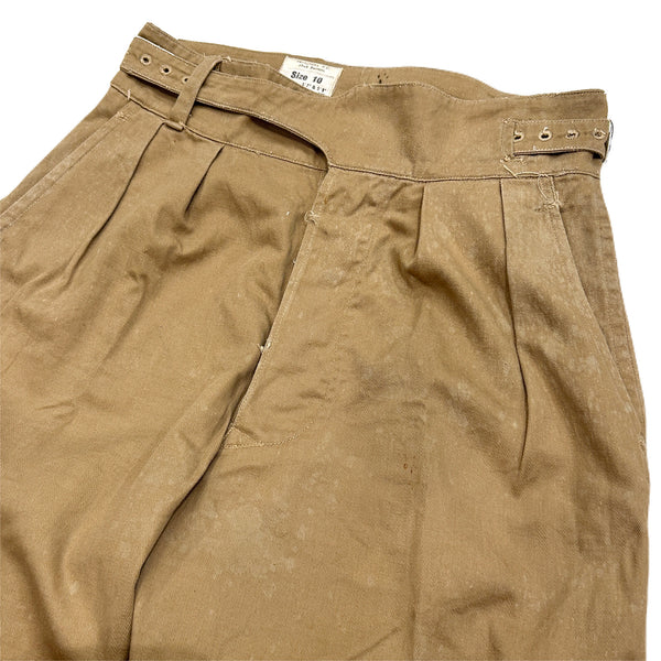 50s Vintage British Army 1949 Pattern Khaki Drill Trousers