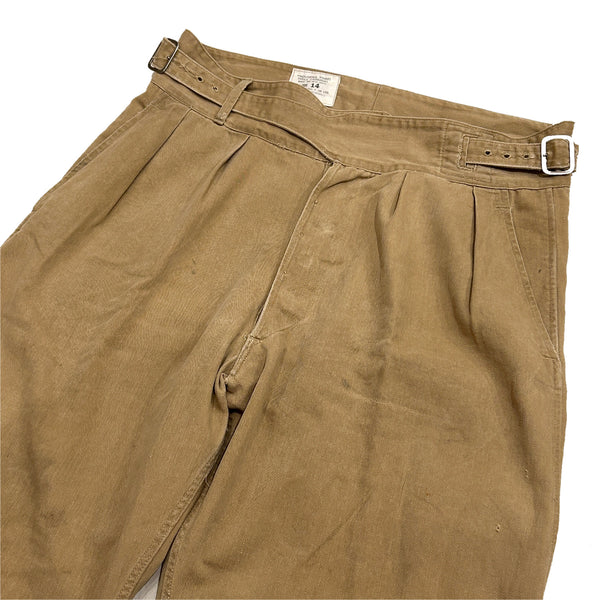 60s Vintage British Army "Airmen" Khaki Drill Trousers