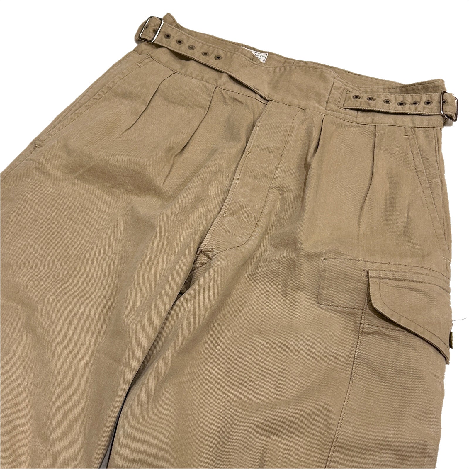 50s Vintage British Army 1950 Pattern Khaki Drill Trousers