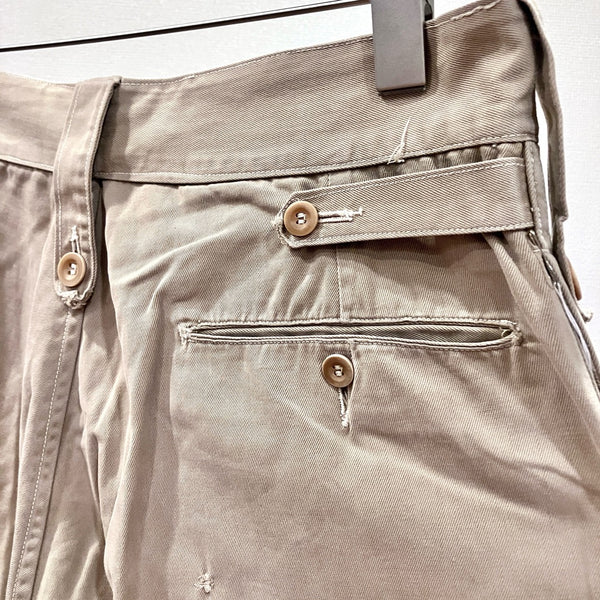 40-50s Vintage British Army Khaki Drill Shorts