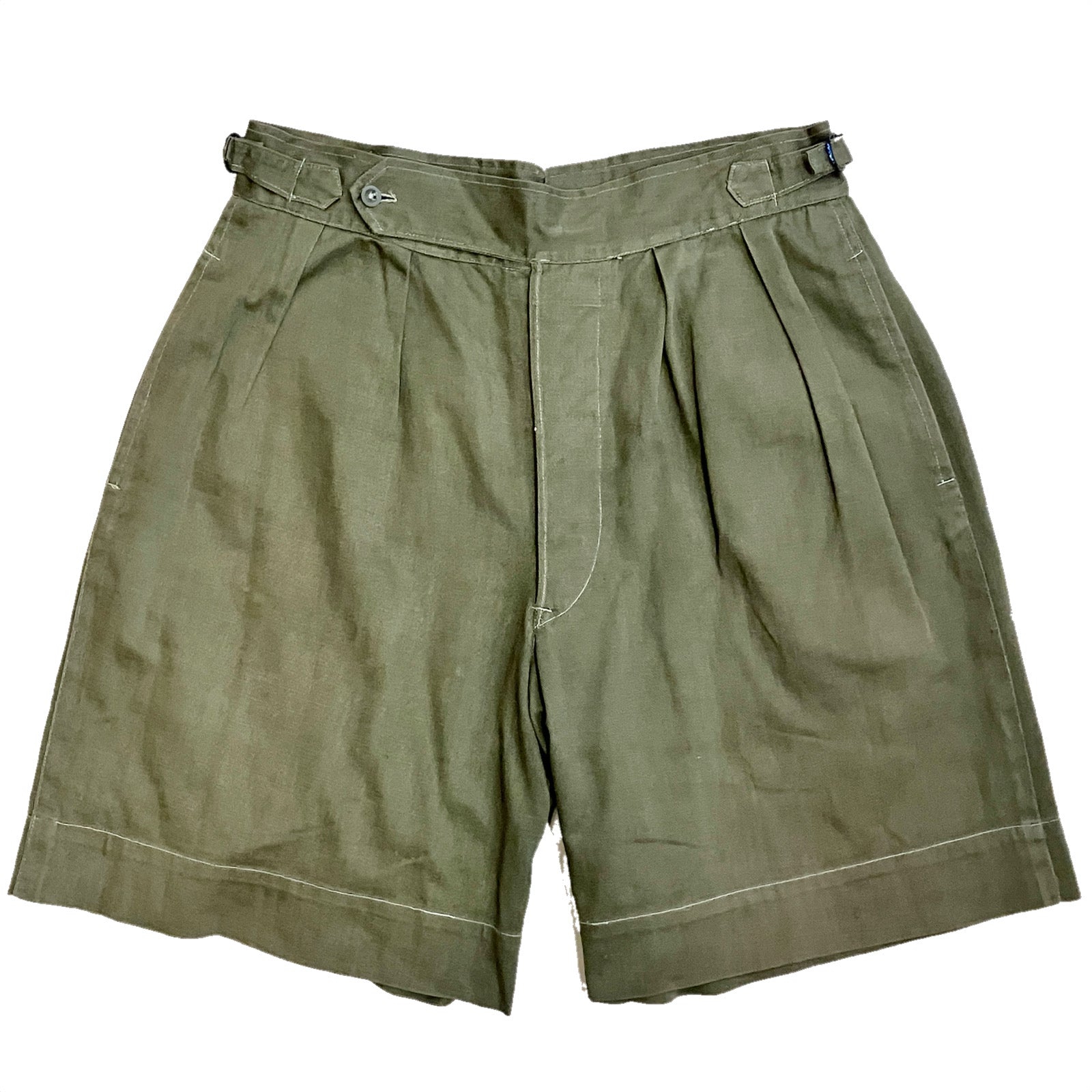 50s Vintage British Army Jungle Green Shorts