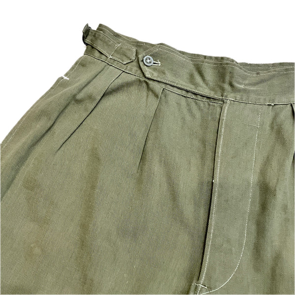 50s Vintage British Army Jungle Green Shorts