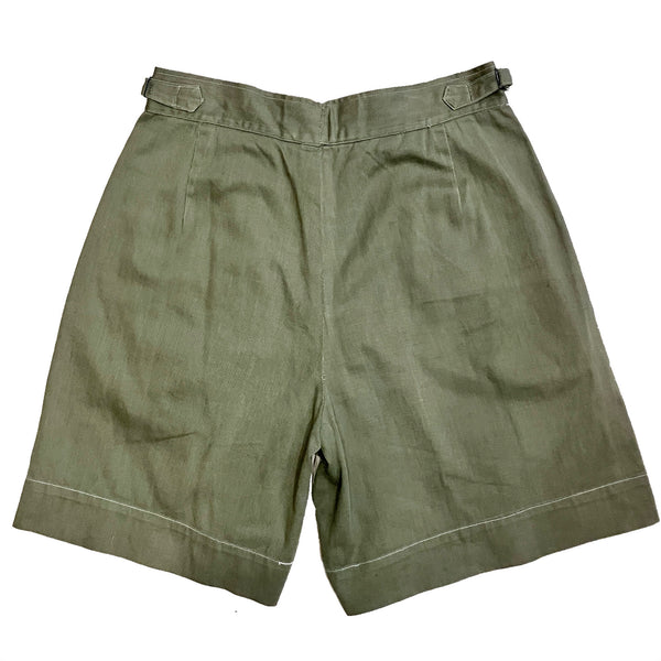 50s Vintage British Army Jungle Green Shorts