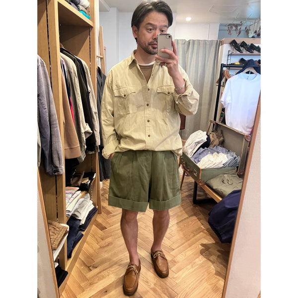 50s Vintage British Army Jungle Green Shorts